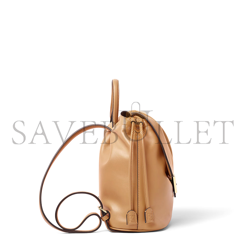 F**di cappuccino brown leather backpack 8bz057ayj1f19p8 (26*23*12cm)